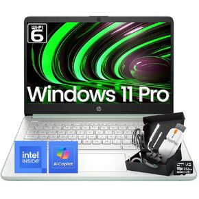 HP 2025 14 Inch Ultra Light Laptop, Stylish Willow Green, Intel Processor N150, 16GB RAM, 384GB Storage(128GB UFS+256GB MSD), Wi-Fi 6, Windows 11 Pro, Copilot Key, w/Accessories in Kuwait
