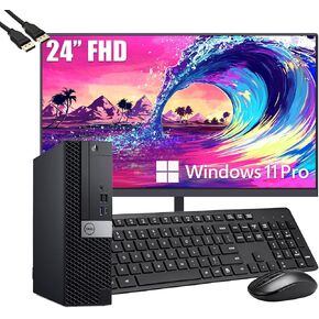 Dell OptiPlex 7050 SFF Desktop Computer PC with New 24" FHD Monitor, Intel Core i5-7500, 16 GB RAM, 512 GB SSD, Keyboard & Mouse, Windows 11 Pro (Renewed) in Saudi Arabia