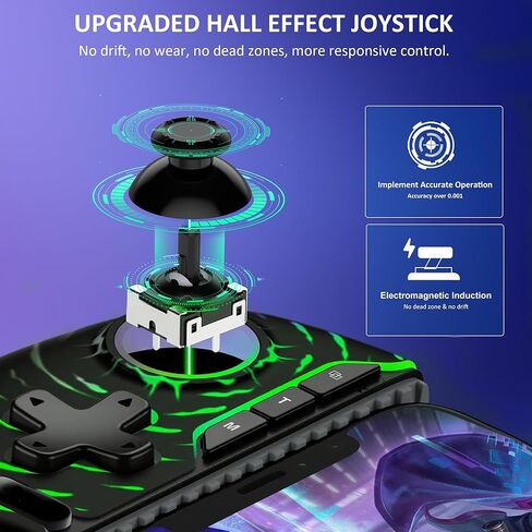 Game Controller for iPhone Android,Programmable Gaming Controller for iPhone w Hall Joystick,800mAh Phone Controller for iPhone iOS Support Xbox Cloud,Steam Link,Call of Duty (Black Crackle) in Kuwait