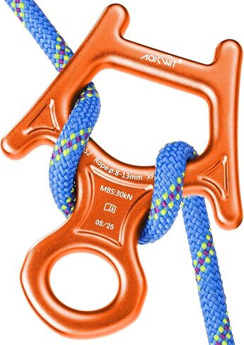 30kn Figure 8 Descender 7075 Aluminium alloy belaying heavice و rappelling device tree tree for Rockbing Arborist Arborist Rescue Aerial Work Yoga 8-13mm ropes in Kuwait
