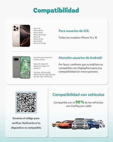 Ottocast Mirror Touch Wireless Carplay Adapter - ثنائية الاتجاه للهاتف المتطابق والوضع المزدوج للمصنع السلكية - تكامل iPhone و Android سلس in Kuwait