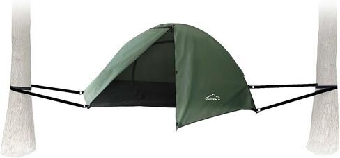 Lay Flat Hammock Tent - Waterproof Hammocks Tents for Camping with Mosquito net - Ultra Light Rain and Fly Proof Sleeping shelter Hybrid Hammok for Adults - All Weather and Seasons in Saudi Arabia
