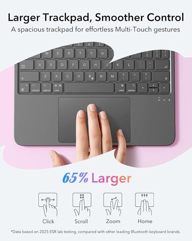 ESR iPad Air 11" (M3/M2) & 5th/4th Gen Flex Keyboard Case, Ultra-Light Magnetic Detachable Keyboard with Writing/Viewing Modes, Larger Precision Trackpad, Dark Gray in Saudi Arabia