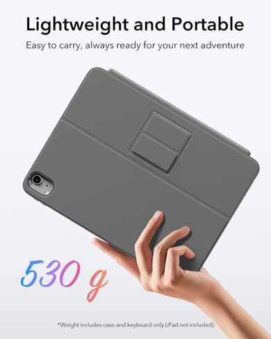 ESR iPad Air 11" (M3/M2) & 5th/4th Gen Flex Keyboard Case, Ultra-Light Magnetic Detachable Keyboard with Writing/Viewing Modes, Larger Precision Trackpad, Dark Gray in Saudi Arabia