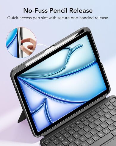 ESR iPad Air 11" (M3/M2) & 5th/4th Gen Flex Keyboard Case, Ultra-Light Magnetic Detachable Keyboard with Writing/Viewing Modes, Larger Precision Trackpad, Dark Gray in Saudi Arabia