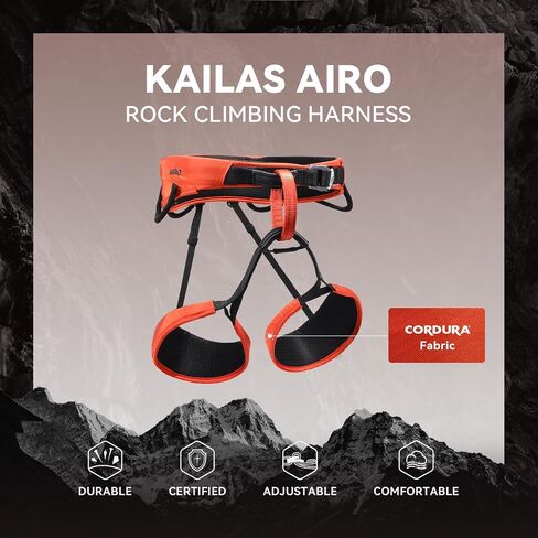 Kailas Kids Rock Climbing تسخير حزام سلامة الطفل تسلق الحزام معدات قابلة للتعديل لخفيفة الوزن المبتدئين المبتدئين الشباب in Kuwait