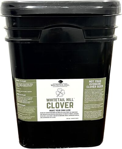 Clover Food Plot Seed for Deer and Turkeys, 1/2 Acre or 3 Acre, 5 Types of Clover, Perennial Blend, Cold Hardy, Drought Tolerant, Highly Palatable (1/2 Acre (3.5lbs)) in Saudi Arabia