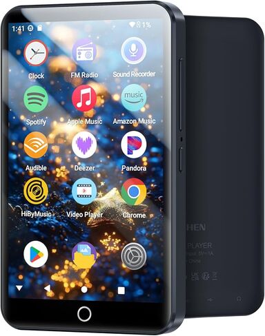 160GB MP3 Player with Bluetooth and WiFi, MECHEN Android 13 OS MP3 & MP4 Players with 4" Touchscreen and Speaker,Music Players with Spotify,Pandora, Audible, Amazon Music, Play Store in Kuwait