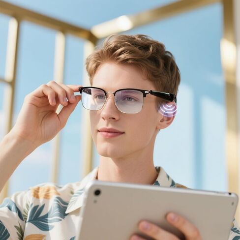 AI Smart Bluetooth Translation Glasses for Men Women Tranlate Translating Blue Tooth Speaker Audio Music Glasses 150 Language & Escalse Headphones Eyeglasses in Kuwait