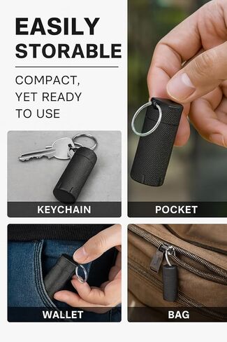 YubiKey Keychain Protector Case for 5/5C NFC - Single-key Secure Storage,Waterproof & Scratch-Resistant for Everyday Carry (Black) in Kuwait