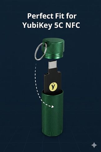 حالة واقي key-key-keykain Yubikey لـ 5/5C NFC-تخزين آمن مفتاح واحد ، مقاوم للماء ومقاومة للخدش لـ Everyday Carry (أسود) in Kuwait