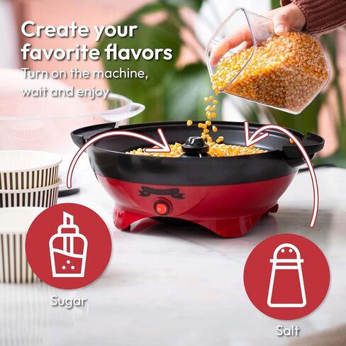 Gadgy Premium Popcorn Maker Machine 500W - 2-in-1 Serving Bowl Design in Kuwait