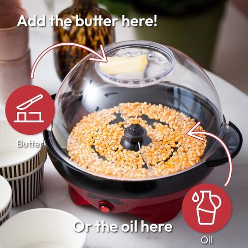 Gadgy Premium Popcorn Maker Machine 500W - 2-in-1 Serving Bowl Design in Kuwait