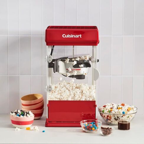 Cuisinart Theatre Style 16 Cups Capacity No Heat Time Easy Serving and Fast Cleanup Popcorn Maker with Popcorn Scoop, Kernel Measuring Cup, and Oil Measuring Spoon (Red) in Saudi Arabia