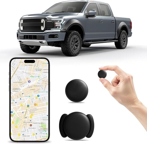 MINI GPS Tracker للمركبات (لنظام Android) ، تعقب موقع السيارة المخفي مع الحالة المغناطيسية ، Mini Hidden Item Finder Global Tracking Car Locator لنظام Android Google Find No Dears ، Black in Kuwait