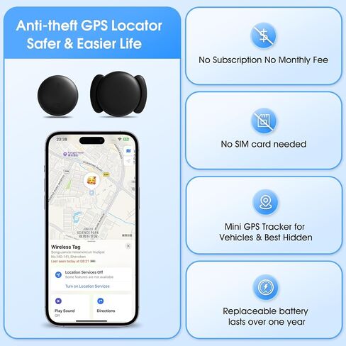 MINI GPS Tracker للمركبات (لنظام Android) ، تعقب موقع السيارة المخفي مع الحالة المغناطيسية ، Mini Hidden Item Finder Global Tracking Car Locator لنظام Android Google Find No Dears ، Black in Kuwait