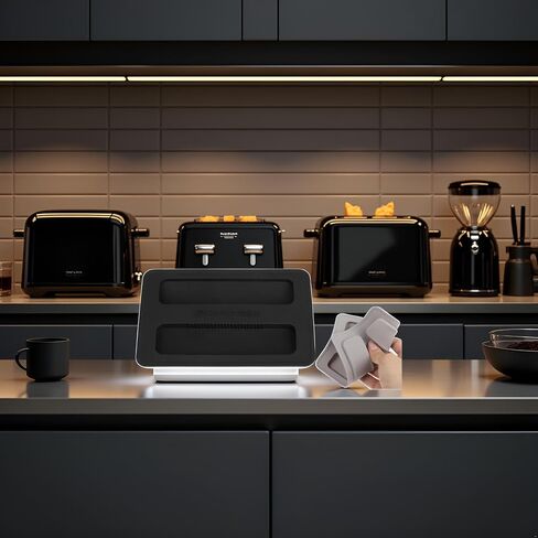 غطاء أعلى أجهزة محمصة Black Toaster ، محمصة غطاء السيليكون ، غطاء آلة الخبز لآلة آلة السندوتشات غطاء محامصات 1.2 سم in Saudi Arabia