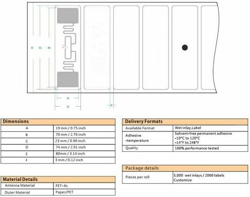 UHF RFID Reader Writer USB RFID Reader + 10 TACS 860-960MHz ، UHF reader reader in Kuwait
