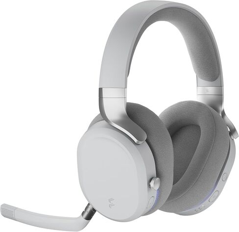 Fractal Design Scape Light - Wireless PC Gaming Headset - Detachable Flip-to-Mute Microphone with Noise Cancellation - Battery Life Up to 40 Hours - Configurable Ambient Lighting - Gray in Saudi Arabia