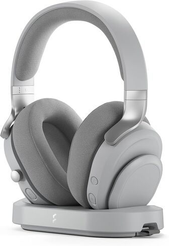 Fractal Design Scape Light - Wireless PC Gaming Headset - Detachable Flip-to-Mute Microphone with Noise Cancellation - Battery Life Up to 40 Hours - Configurable Ambient Lighting - Gray in Saudi Arabia