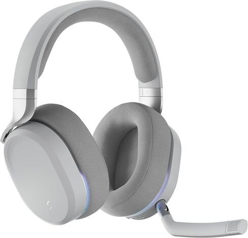 Fractal Design Scape Light - Wireless PC Gaming Headset - Detachable Flip-to-Mute Microphone with Noise Cancellation - Battery Life Up to 40 Hours - Configurable Ambient Lighting - Gray in Saudi Arabia