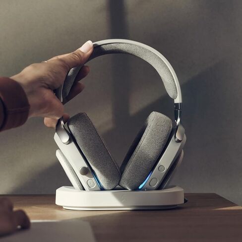 Fractal Design Scape Light - Wireless PC Gaming Headset - Detachable Flip-to-Mute Microphone with Noise Cancellation - Battery Life Up to 40 Hours - Configurable Ambient Lighting - Gray in Saudi Arabia