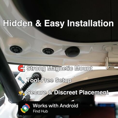Mini GPS Tracker للمركبات - يعمل مع Apple Find My ، بدون رسوم شهرية ، جهاز تعقب السيارات المغناطيسي المخفي لتتبع موقع السيارة (iOS فقط) in Saudi Arabia