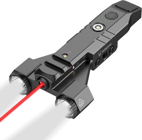 Darkfang 1450 Lumen تكتيكي المصباح مع التحرير والسرد الأخضر ليزر شعاع ، مصباح سلاح قابلية للتصميم منخفضة التصميم لبيكاتيني سكة حديد in Kuwait