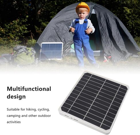 لوحة الطاقة الشمسية ، 20 واط لوحة شمسية مقاومة للماء مع منفذ USB Type C DC ، شاحن لوحة شمسية خفيفة الوزن ، لتخييم السير على ظهره. in Kuwait