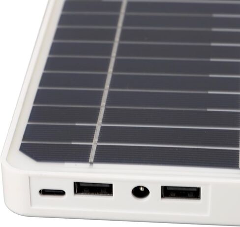 لوحة الطاقة الشمسية ، 20 واط لوحة شمسية مقاومة للماء مع منفذ USB Type C DC ، شاحن لوحة شمسية خفيفة الوزن ، لتخييم السير على ظهره. in Kuwait