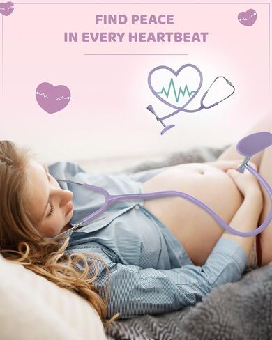 Skywin Fetal Heartbeat Monitor, Fetoscope Heart Beat Monitors for Pregnancy Detection - 24 Weeks, Baby Heartbeat Monitor Pregnancy, at Home Fetal Heartbeat Monitor with The Stethoscope (Blue) in Saudi Arabia