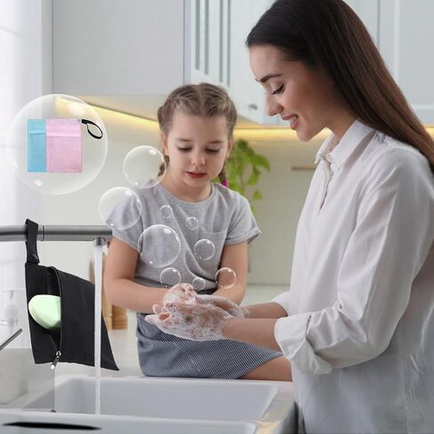2 PCS حقيبة صابون السفر ، سفر الصابون مقاومة للتسرب ومقاومة للماء ، حاوية صابون الصابون الجافة السريعة الجافة مع شبكات رغوة 2 أجهزة كمبيوتر ، أكياس الصابون المحمولة للتخييم على السفر - الأسود والرمادي in Saudi Arabia
