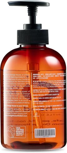 Orange House Natural Liquid Hand Soap مع زيت برتقالي من فئة الطعام ، خالية من القسوة ، ناعمة وترطيب ، 12 أوقية in Kuwait