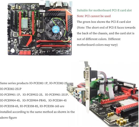 PCIe to DB25 بطاقة توسيع المنفذ الموازية-واجهة طابعة LPT من الدرجة الصناعية | WCH382L رقاقة | متوافق مع PCIE X1/X4/X8/X16 | يتضمن قوسًا منخفضًا in Saudi Arabia