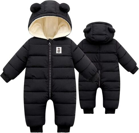BYFRI Baby Boys Girls Snowsuit Infant Winter Clothes Newborn Hooded Jacket Toddler Jumpsuit Coat in Saudi Arabia