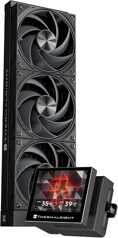 Thermalright Stream Vision 360 BLACK-AIO CILLER ، تبريد الماء 3x120 مم ، شاشة 3.5 بوصة LCD مع مروحة مضمنة ، ل AM4/AM5 ، LGA1700/1851 ، رأس تبريد مغناطيسي عالي الأداء ل 640 × 480 in Kuwait