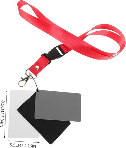 Homsfou Gray Balance Cards Reference for Photography يشمل نغمات رمادية بيضاء لتحقيق نتائج دقيقة مقاومة للطقس المحمول in Kuwait
