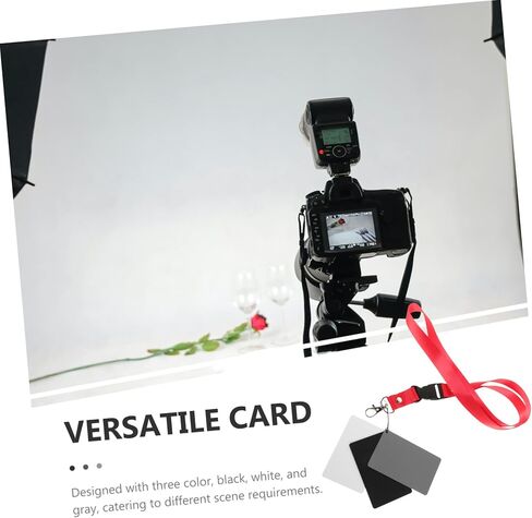 Homsfou Gray Balance Cards Reference for Photography يشمل نغمات رمادية بيضاء لتحقيق نتائج دقيقة مقاومة للطقس المحمول in Kuwait
