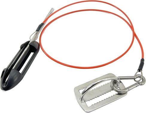 Fish Stringer for Spearfishing with Coated Stainless Steel Cable and Heavy Duty Carabiner (Belt Fish Stringer) in Saudi Arabia