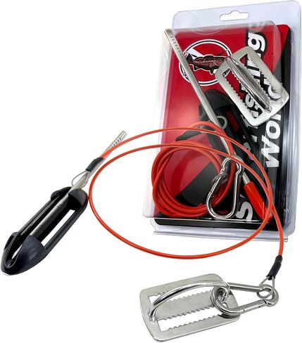 Fish Stringer for Spearfishing with Coated Stainless Steel Cable and Heavy Duty Carabiner (Belt Fish Stringer) in Saudi Arabia