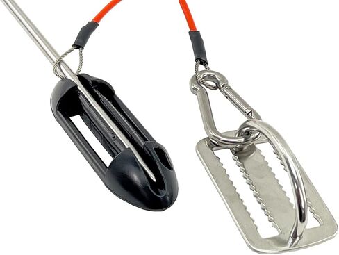 Fish Stringer for Spearfishing with Coated Stainless Steel Cable and Heavy Duty Carabiner (Belt Fish Stringer) in Saudi Arabia