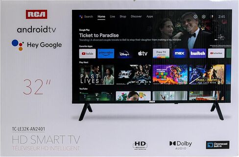RCA 32 بوصة HD Smart Google TV ، عرض LED بدون إطار مع HDR10 ، Wi-Fi و Bluetooth ، مساعد Google مدمج ، متوافق مع Alexa in Saudi Arabia