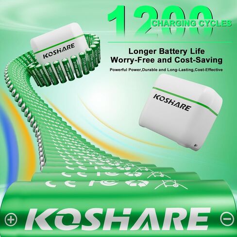 Rechargeable Lithium Battery with Charger,2 Boxes of 16pcs 1.5V 3700mWh AA and 1300mWh AAA High Capacity Li-ion Batteries,Reach up to 1200 Times (Black+Green, (4AA4AAA+8Slot Charger)*2) in Saudi Arabia