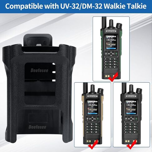 Baofeng DM32/UV32 Radio Holster ، Walkie Talkie Holder Holder Case UV-32 Belt Holder لـ DM32 UV32 in Saudi Arabia