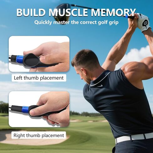 Golf Grip Trainer ، Golf Club Grips ، Golf Training Aid ، Grip Trainer Golf للمساعدة في تدريب وضع اليد الصحيح (الأزرق) in Saudi Arabia