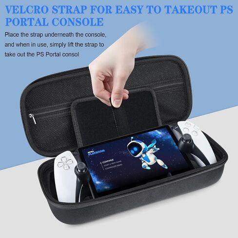 Osenvic Premium Careing Case PlayStation Portal ، حالة تخزين السفر للحصول على لوحات مفاتيح ألعاب PS5 المحمولة ، PS PS Portal Black Handbag مع واقي شاشة 2 in Saudi Arabia
