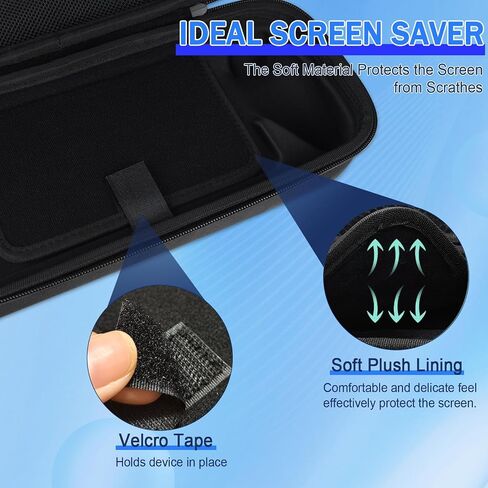 Osenvic Premium Careing Case PlayStation Portal ، حالة تخزين السفر للحصول على لوحات مفاتيح ألعاب PS5 المحمولة ، PS PS Portal Black Handbag مع واقي شاشة 2 in Saudi Arabia