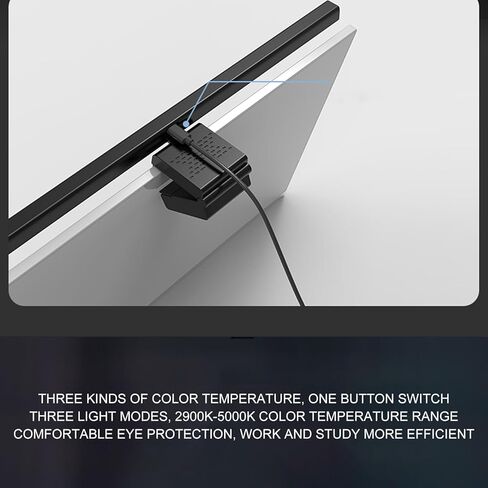 Monitor Light Bar, LED Lights for Monitor, Computer Monitor Lamp for Ensuring A Personalized and Comfortable Working Environment (White) in Saudi Arabia