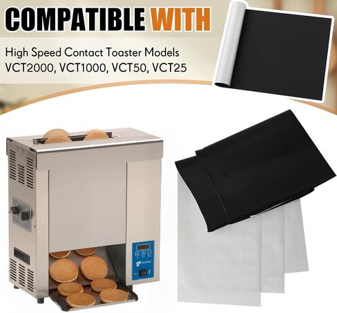 5 Pack 33''x12.25'' PTFE Release Sheets Non Stick Toaster Release Sheet PTFE Liner Compatible with Antunes Roundup VCT 25, 50, 1000, 2000 Series Toaster Replaces 7001167, 7000250 for Bread in Saudi Arabia