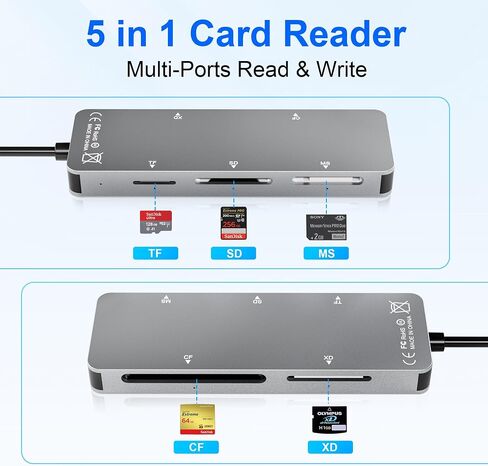XD Card Reader, SD Card Reader for iPhone, 3 in 1 SD/TF/XD Picture Reader for Lightning/USB C/USB A Device, Lightning+USB A+USB C xd Picture Card Adapter for iPhone 16/15/14/13/iPad/PC/Android in Saudi Arabia